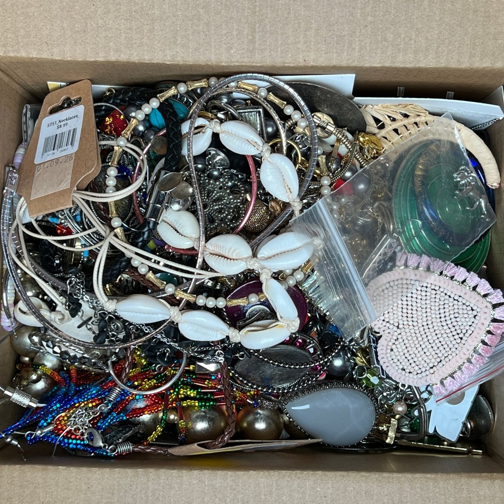 4 Lbs Craft Jewelry Lot Broken Repair Repurpose Wearable Resell